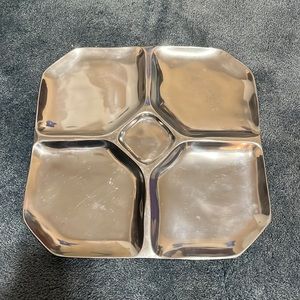 Pewter serving tray 14 inch square